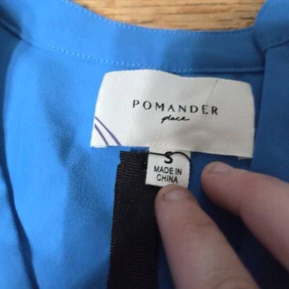 NWT Tuckernuck Pomander Place Capri Blue Crepe Kenzo Dress Sz Small - Picture 3 of 5